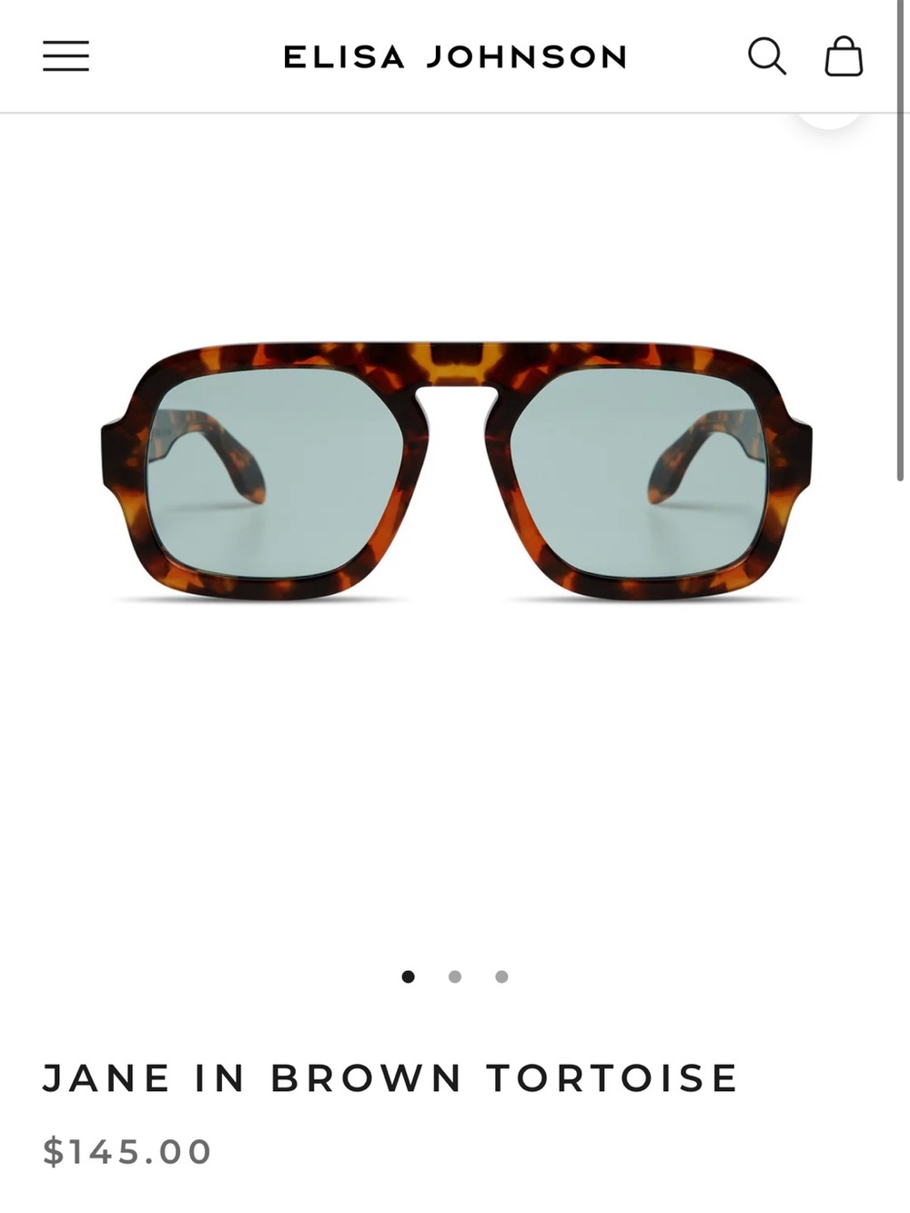 Elisa Johnson Jane Brown Tortoise Sunglasses - Women